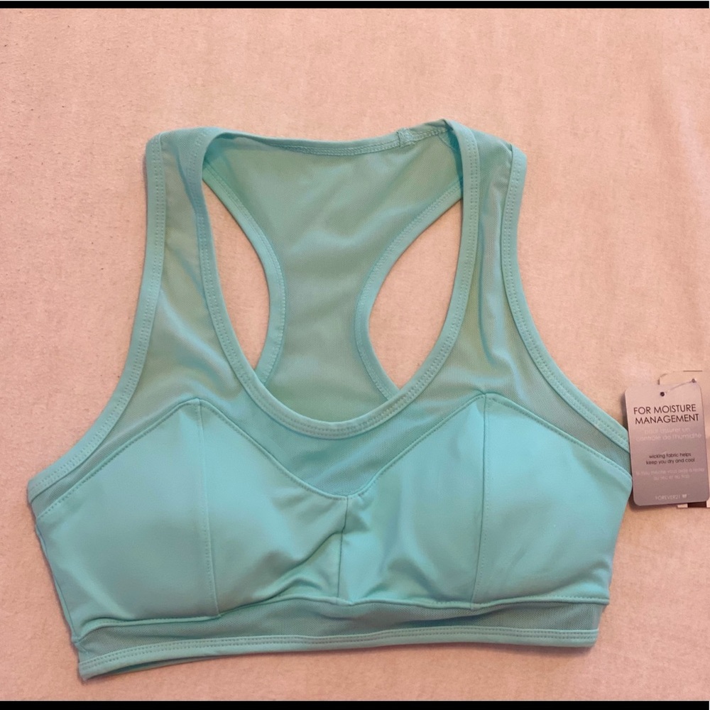 Aqua mesh racer back sports bra Medium NWT
